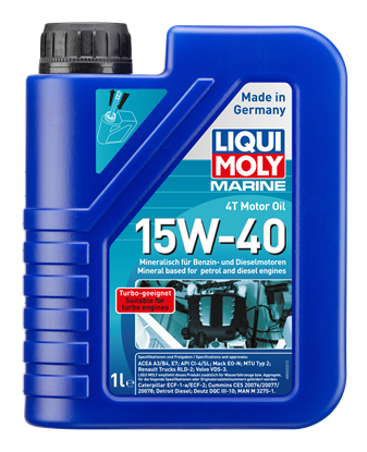 Resim LIQUI MOLY 15W40 4T Marine Motor Yağı 1 Litre (25015)